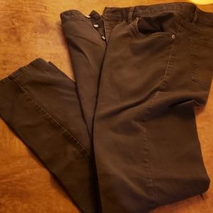 H&M Slim Fit Button Fly Gray Jeans
